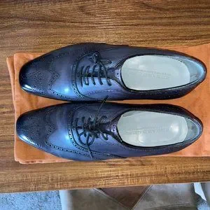 Edward Green Inverness - Midnight Blue Antique Calf Oxfords - 8/8.5 F 888 Last Edward Green Inverness - Midnight Blue Antique Calf Oxfords  main image 3
